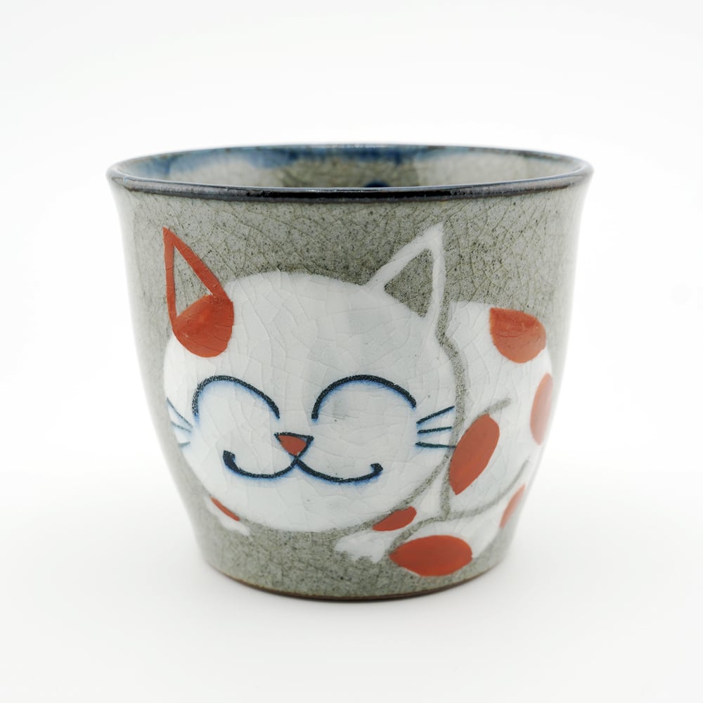 猫そばちょこ(スマイルキャッツマルチカップ)赤 | マスノヤ衣料品店