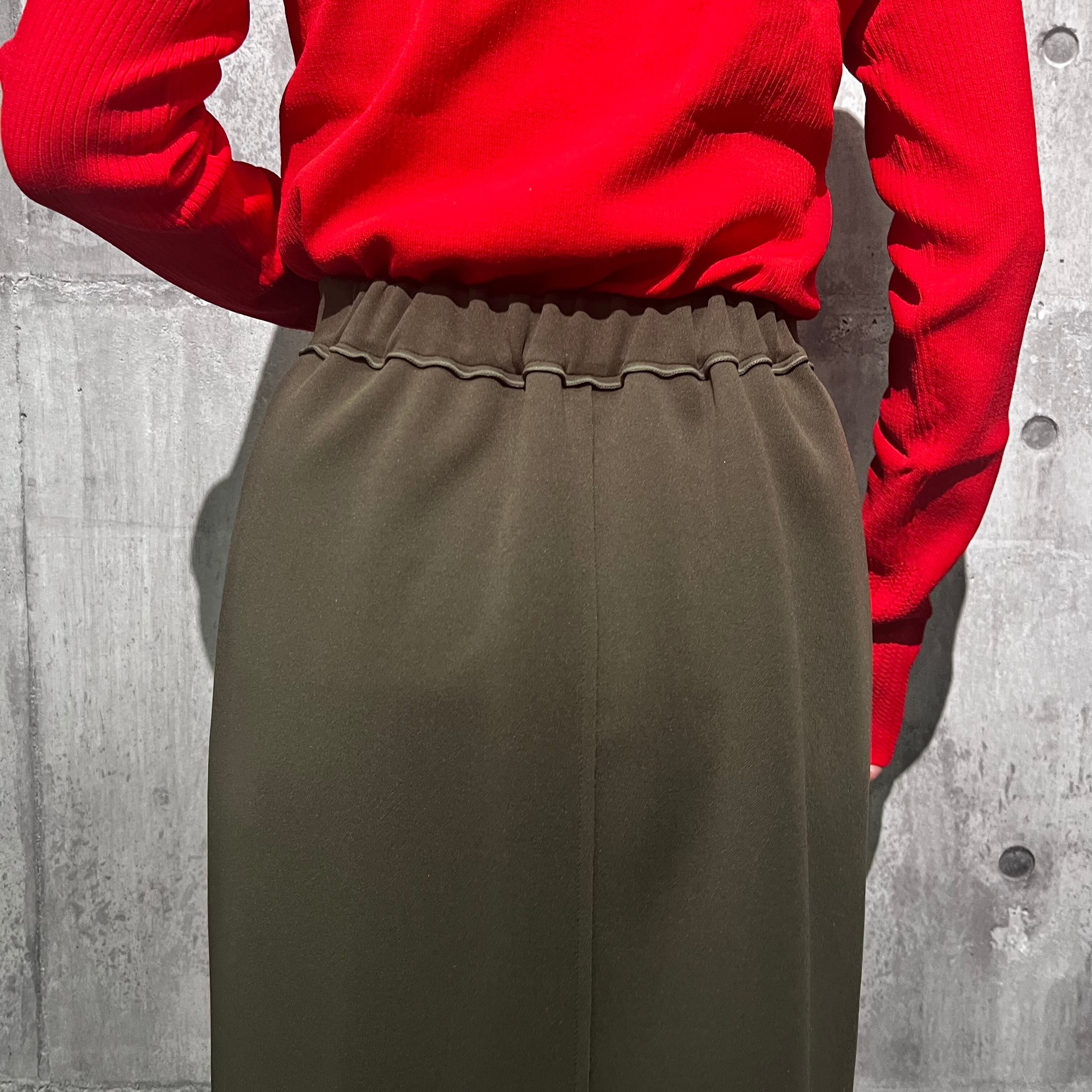 ARCHIVIO リバーシブルスカート レッド系 Sサイズ相当[C1740]