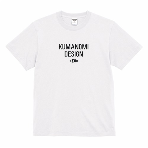 KUMANOMI DESIGN Logo  T-shirt 5.6oz【White】
