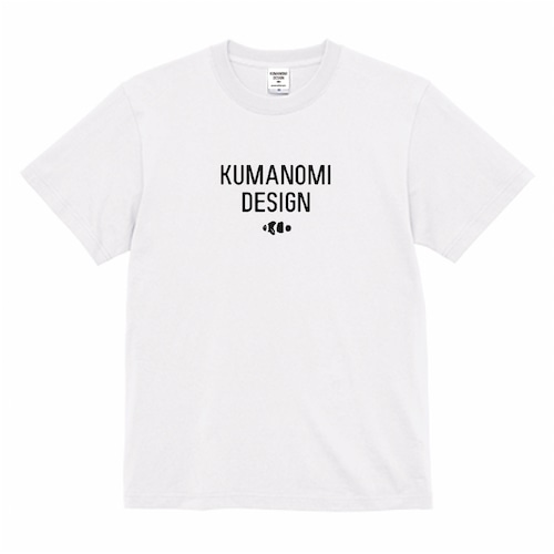 KUMANOMI DESIGN Logo  T-shirt 5.6oz【White】