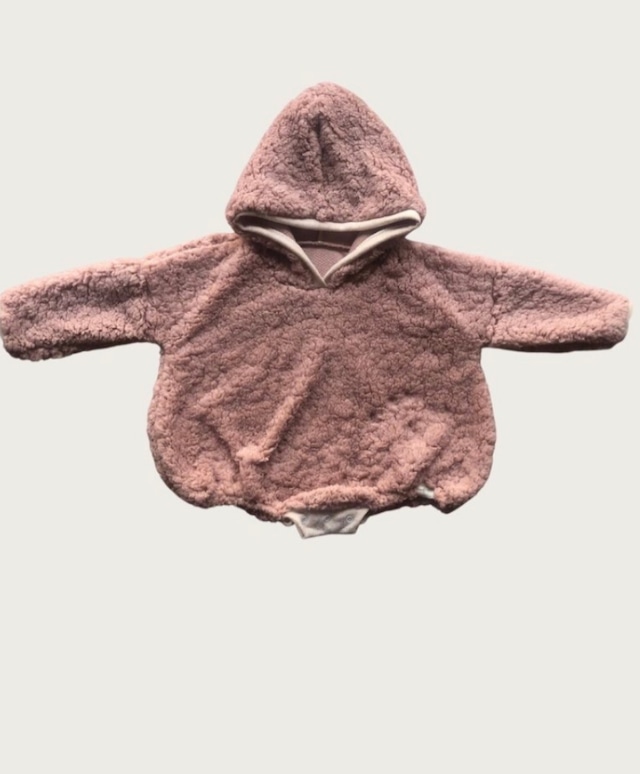 sherpa sweatshirt romper (rose rock) sherpa スウェットロンパース (ローズロック)