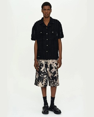 【26SS】ADSB Andersson Bell アンダーソンベル /KENLEY KNITTED OPEN COLLAR SHIRT / シャツ