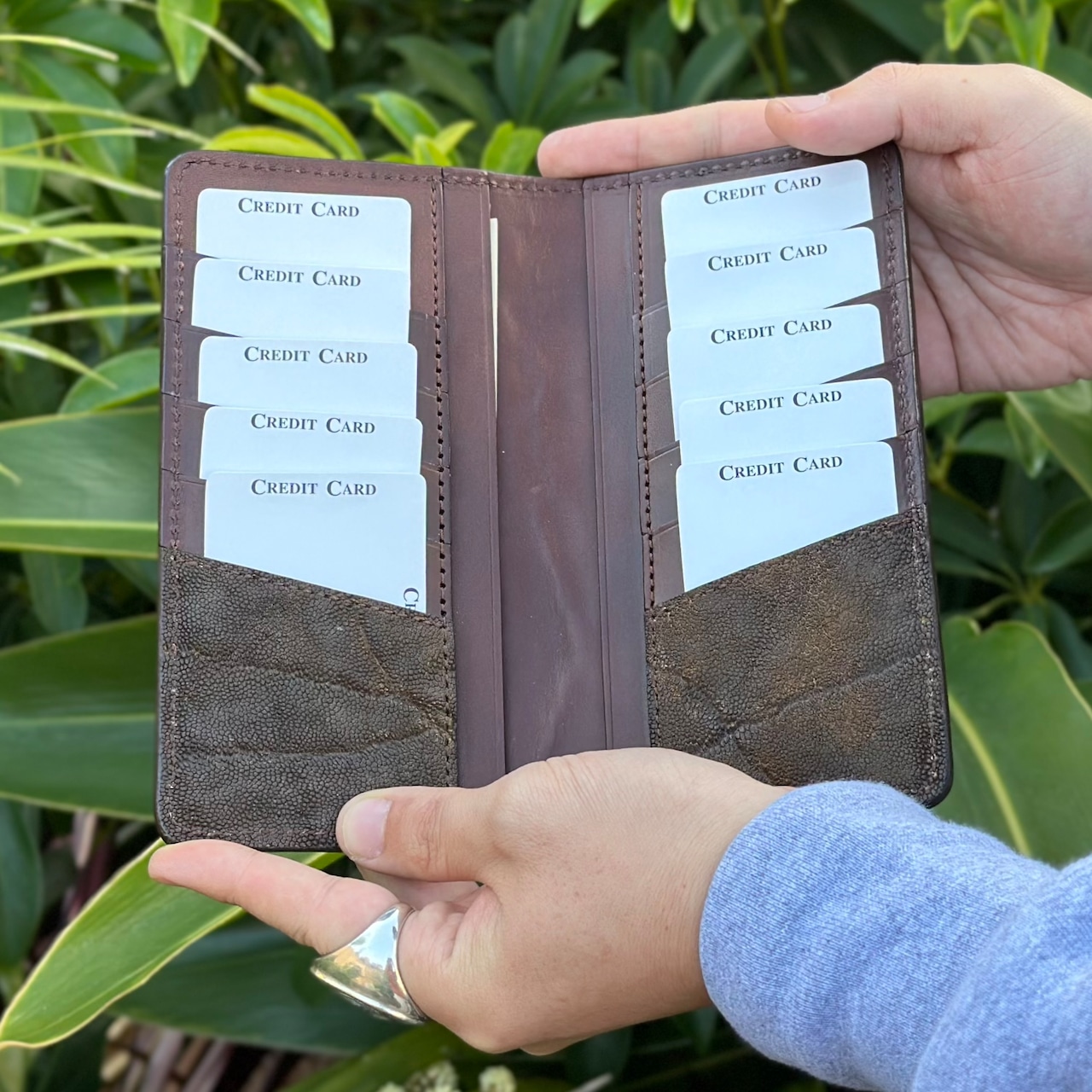 ウォレット ステルス エレファント 【手染めブラウン】