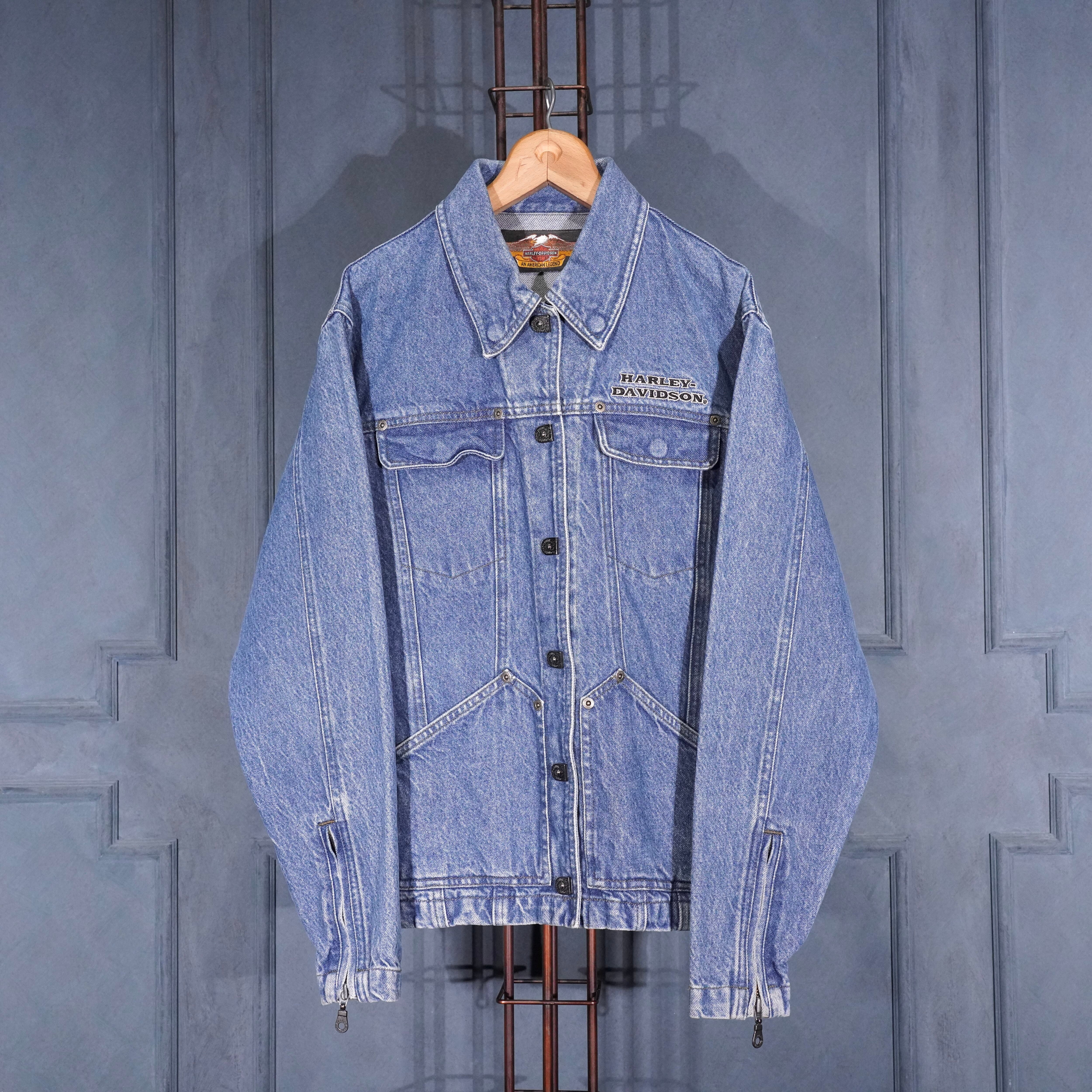 90's〜00's USA VINTAGE HARLEY DAVIDSON LOGO PRINT DESIGN DENIM