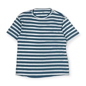 45r 45rpm フォーティーファイブ アールピーエム ボーダー 半袖 Tシャツ カットソー 2/水色×ホワイト レディース