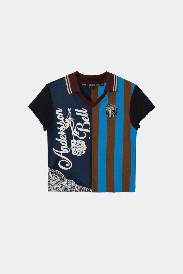 [ANDERSSON BELL] REWORKED FOOTBALL COLLAR TOP atb1558w(NAVY/BLUE) 正規品 韓国ブランド 韓国通販 韓国代行 韓国ファッション ANDERSSONBELL アンダーソンベル 日本 店舗