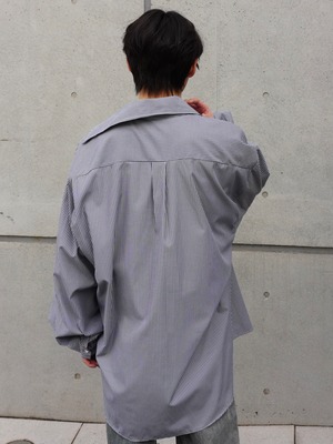 【ALUDE SELLECT】stripe over size shirt (2color）