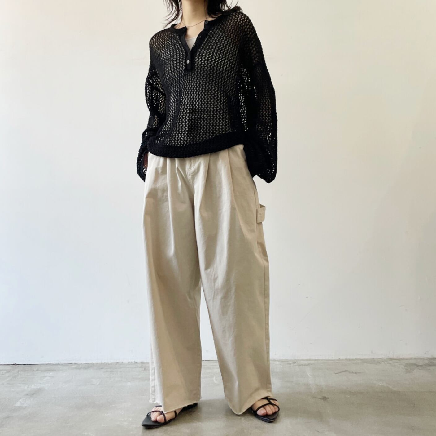 ナンバーミーTOKYO"TWILL PAINTER PANTS"ECRU