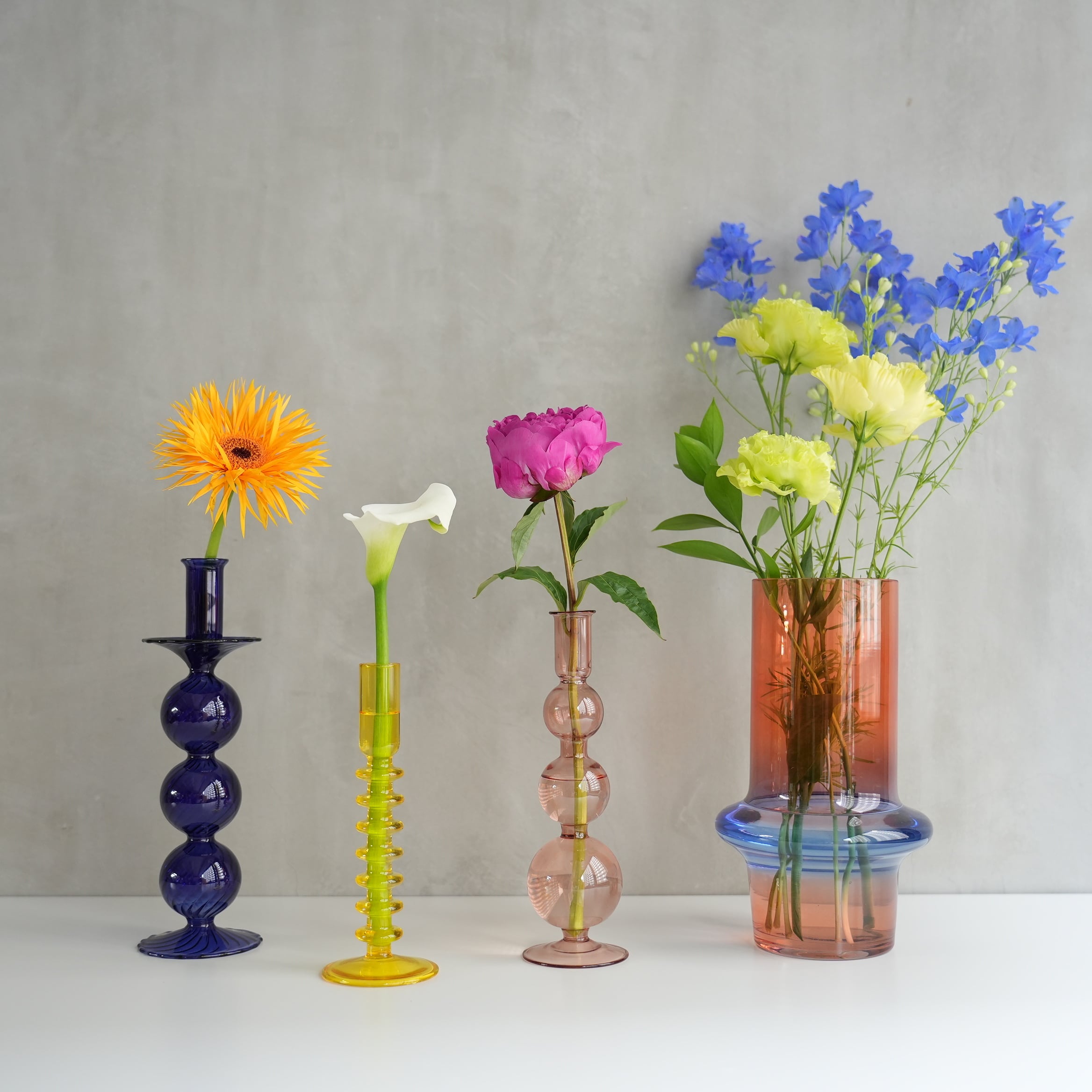 Lisa Glass Vase Blue | LAND Lifestyle Shop