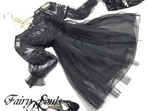 ★送料無料★Ｆ☆チュ－ル素材を重ねたワンピース（OPN8715) 