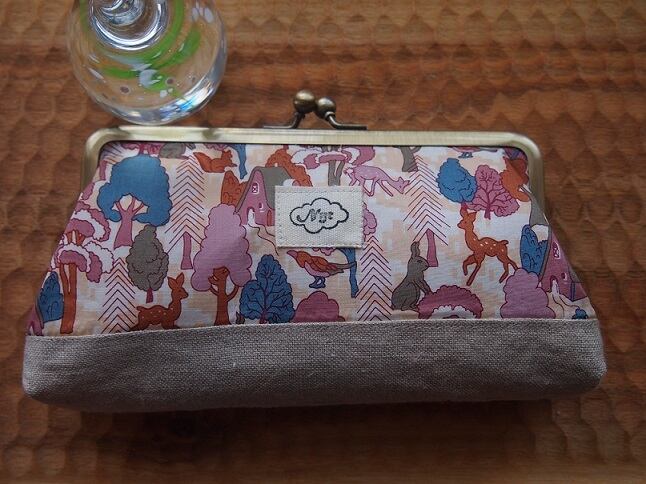 がまぐちポーチ【電磁波シールドメッシュ入り】