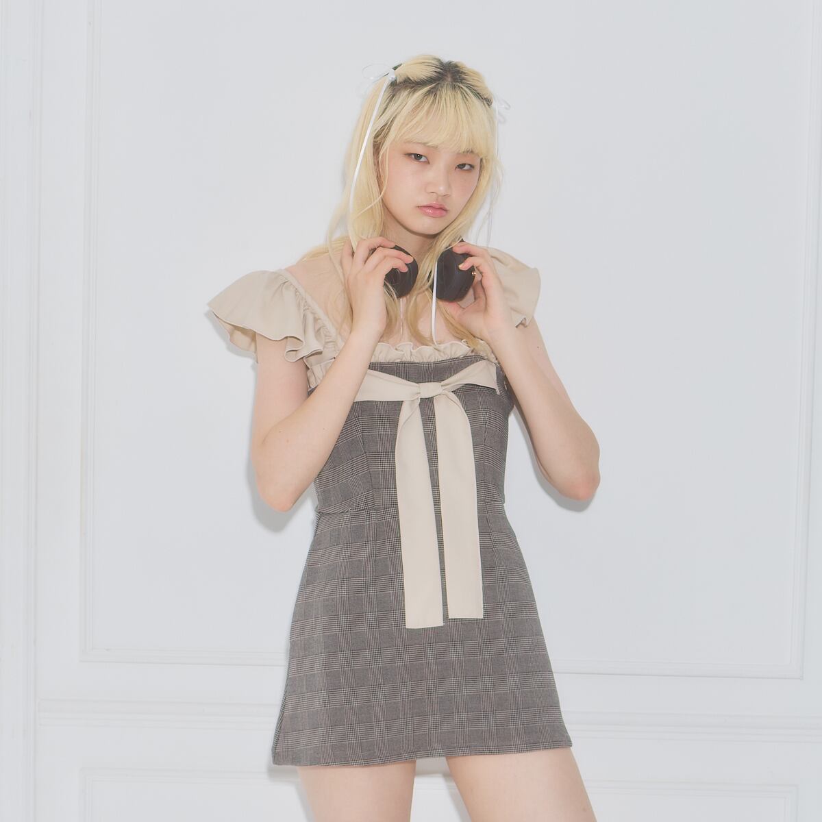 バイカラーリボンミニワンピ | lilLilly official webstore 