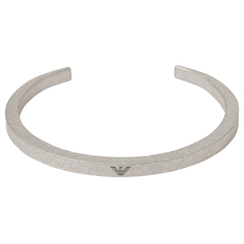 エンポリオアルマーニ EMPORIO ARMANI EGS3039040 イーグルロゴ カフブレスレット バングル ステンレススチール シルバー メンズ アクセサリー SILVER TONE STAINLESS STEEL CUFF BRACELET
