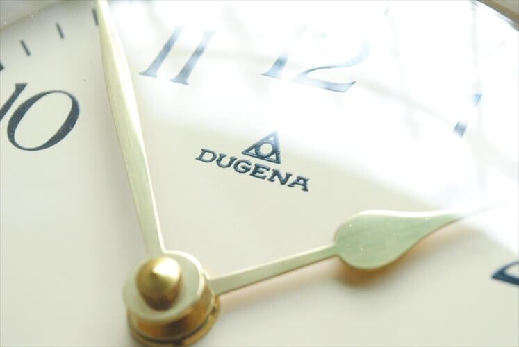 ドイツ製 DUGENA 陶器フレーム 壁時計 ドゥゲナ 電池式 ヴィンテージ