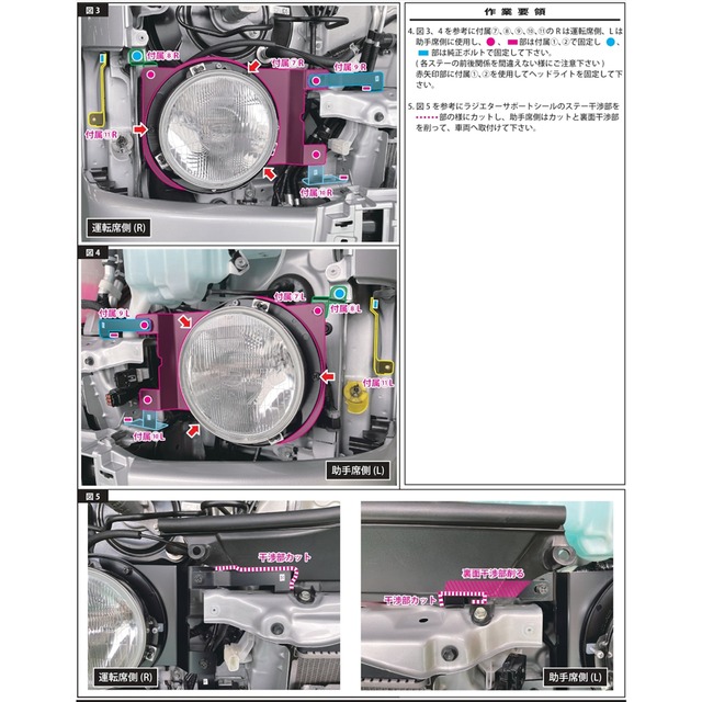【MONOBOX】 ハイエース 丸目 フェイスキット 標準ボディ TSSpセンサー対応 Ver.3