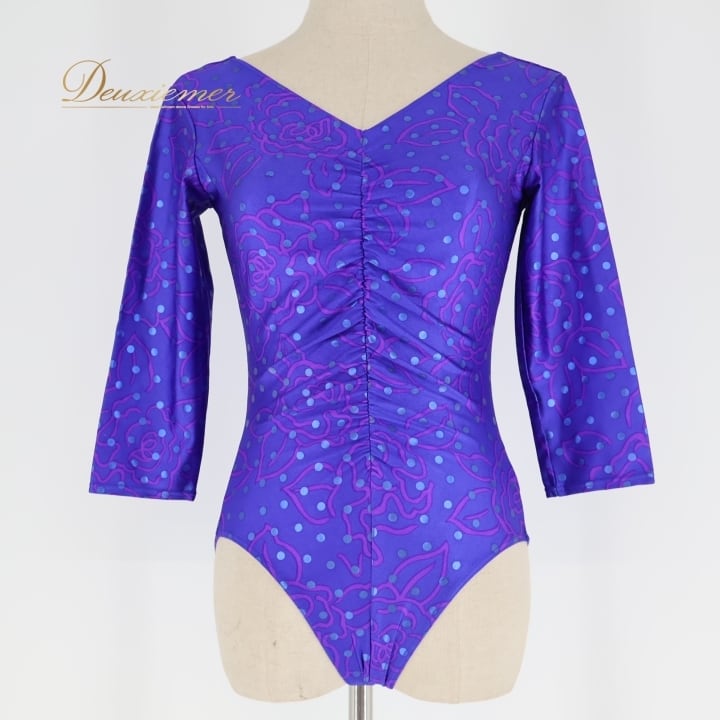 バレエ 衣装 レオタード ブルー系 チャコット Chacott トップス 花柄