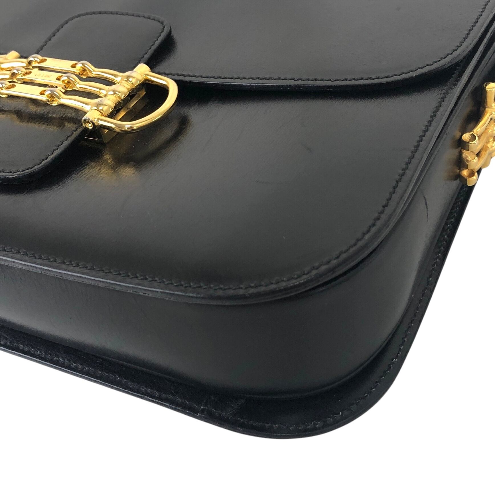 CELINE セリーヌ ショルダーバッグ ブラック ホースビット