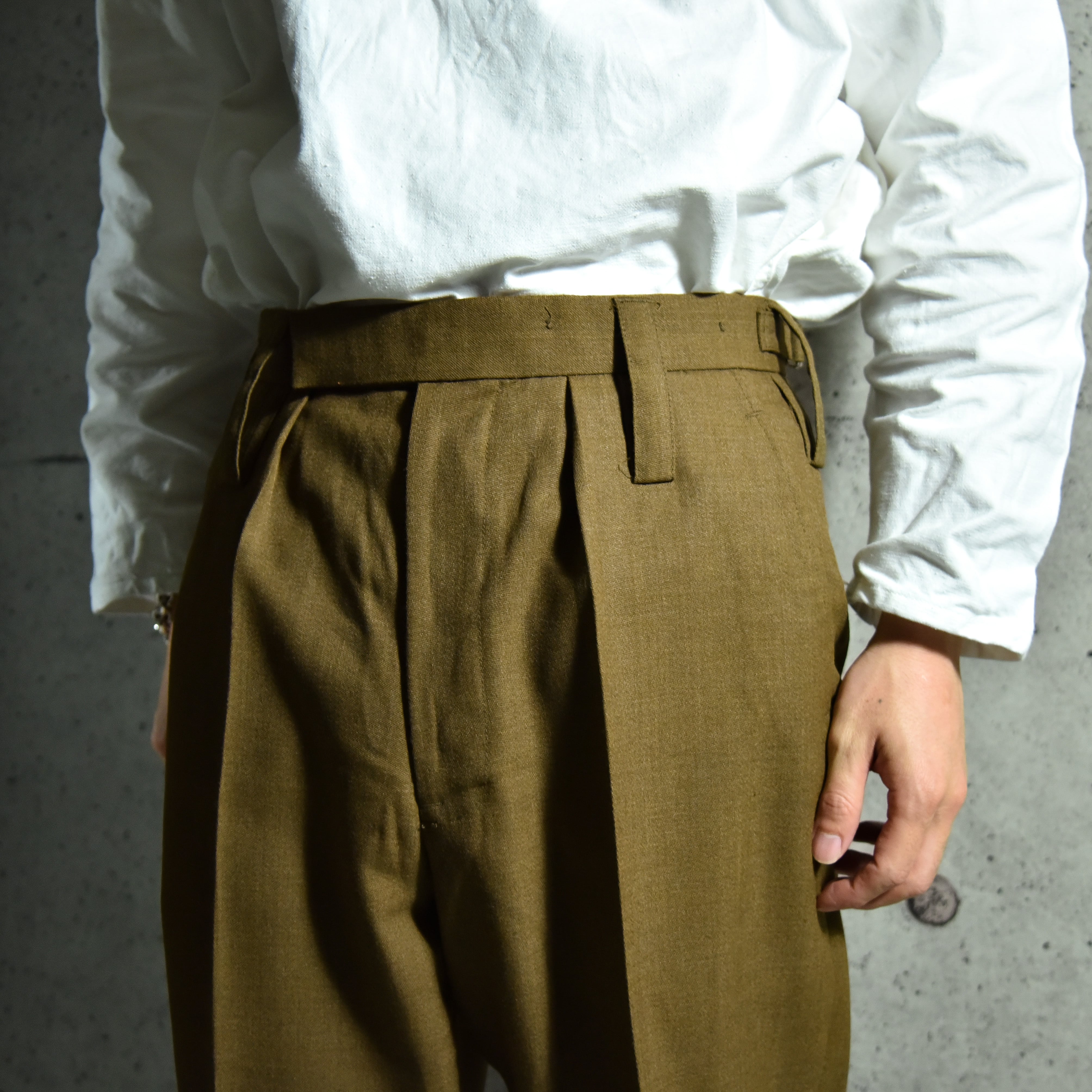 【DEAD STOCK】British Army Barrack Dress Trousers / イギリス軍 ウールトラウザー スラックス