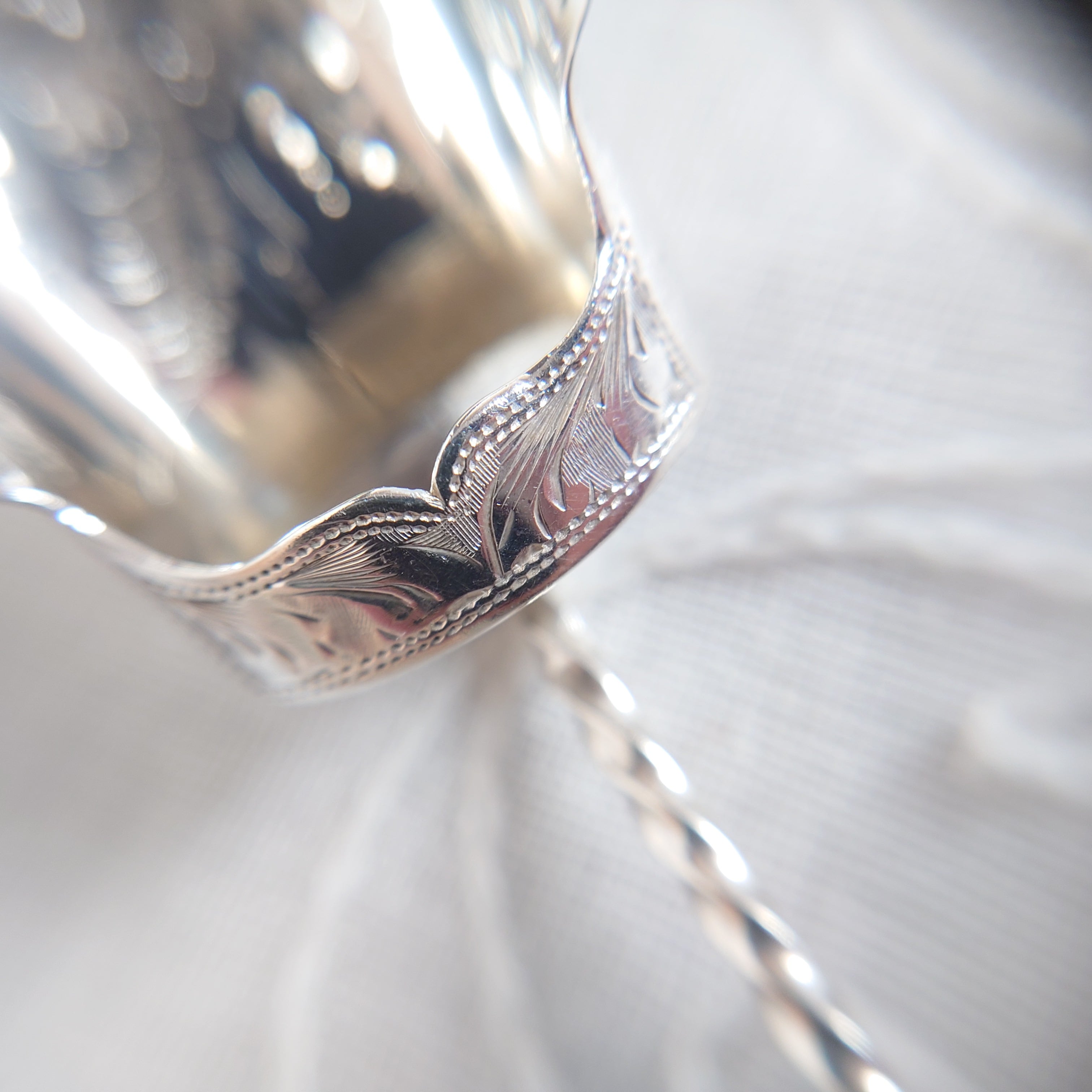 イギリス アンティーク 純銀 ティーキャディースプーン スコップ型