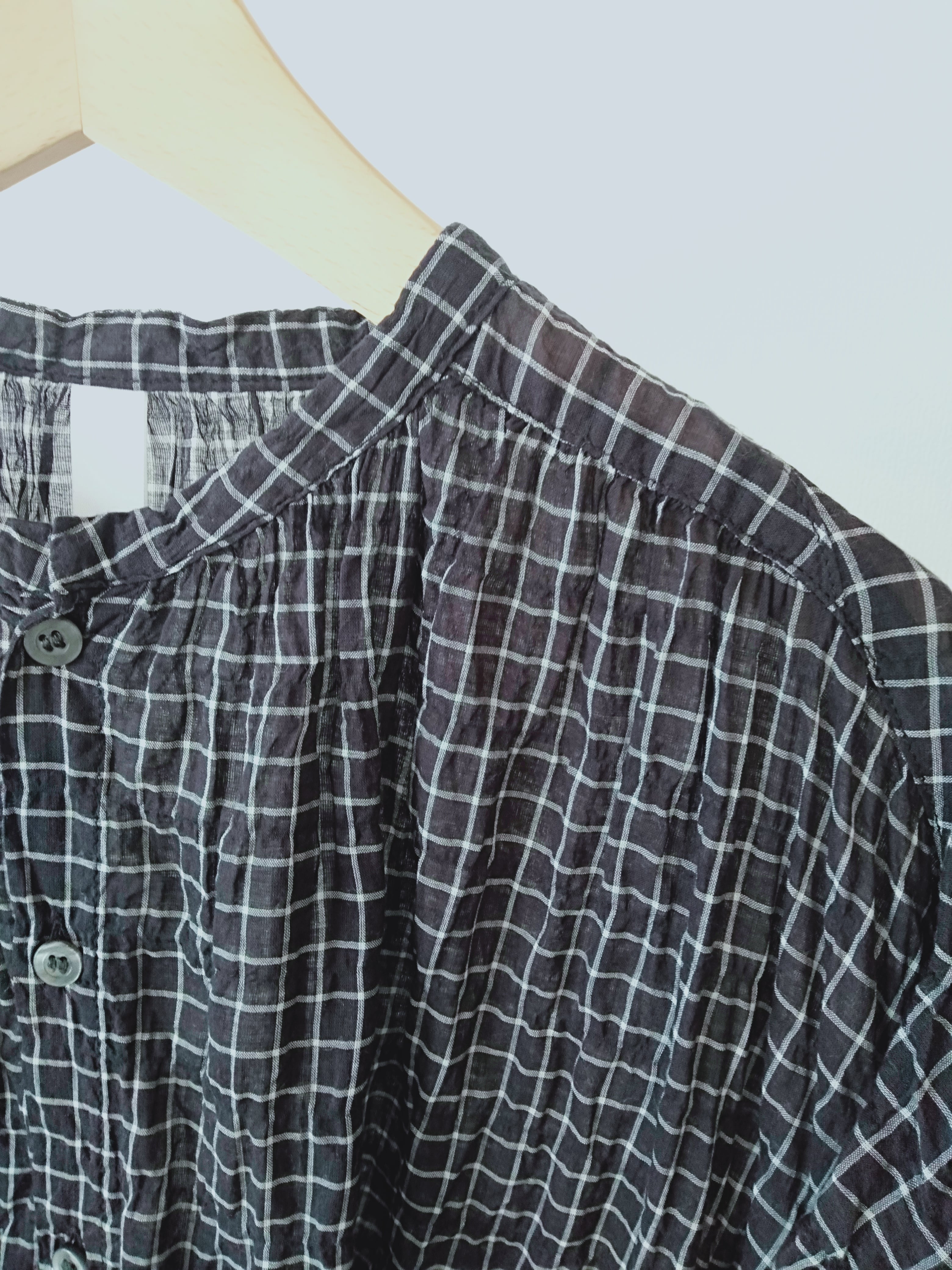 natural laundry（レディース）シャーリング ワイドギャザーシャツ