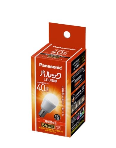 パナソニック 40W形パルックボールスパイラル 電球色 口金E17 2個