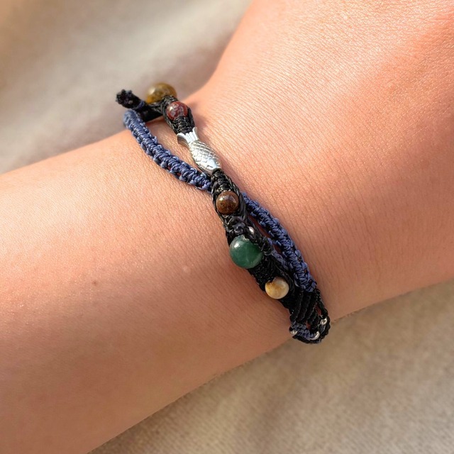 つけっぱなし ブレスレット ミサンガ 水に強い 金属アレルギー配慮 ステンレス 天然石 紐 シルバー 切れにくい 足首 アンクレット おしゃれ 母の日