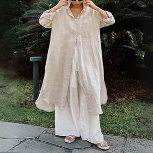 ロングシャツリラックスカーデ　00838