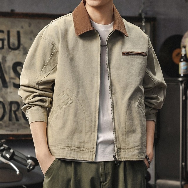 アメリカンレトロウォッシュ加工ジャケット　D0146