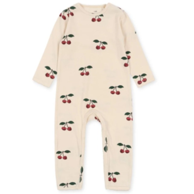 【Konges Sløjd】BASIC ONESIE GOTS - MA GRANDE CERISE