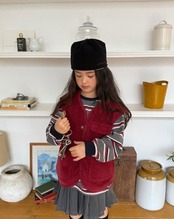 韓国子供服 / 26Autumn / MINIMAL / イブバイカラーストライプTシャツ/ 秋服 *S~JM*
