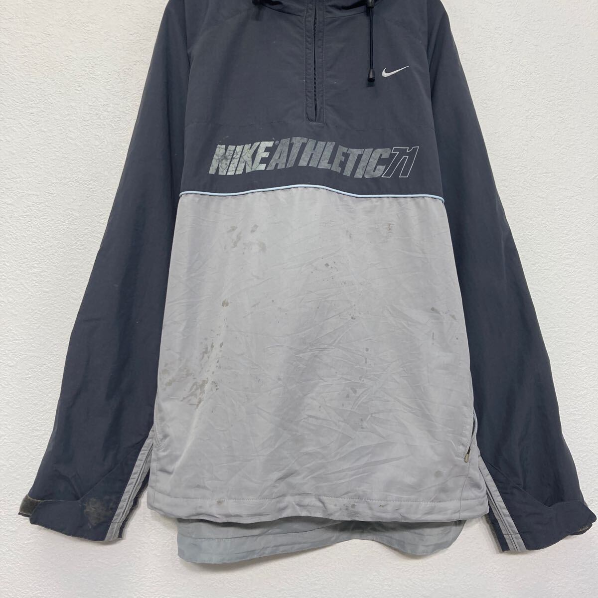 NIKE ナイロン ジャケット ナイキ L ブラック グレー アノラック