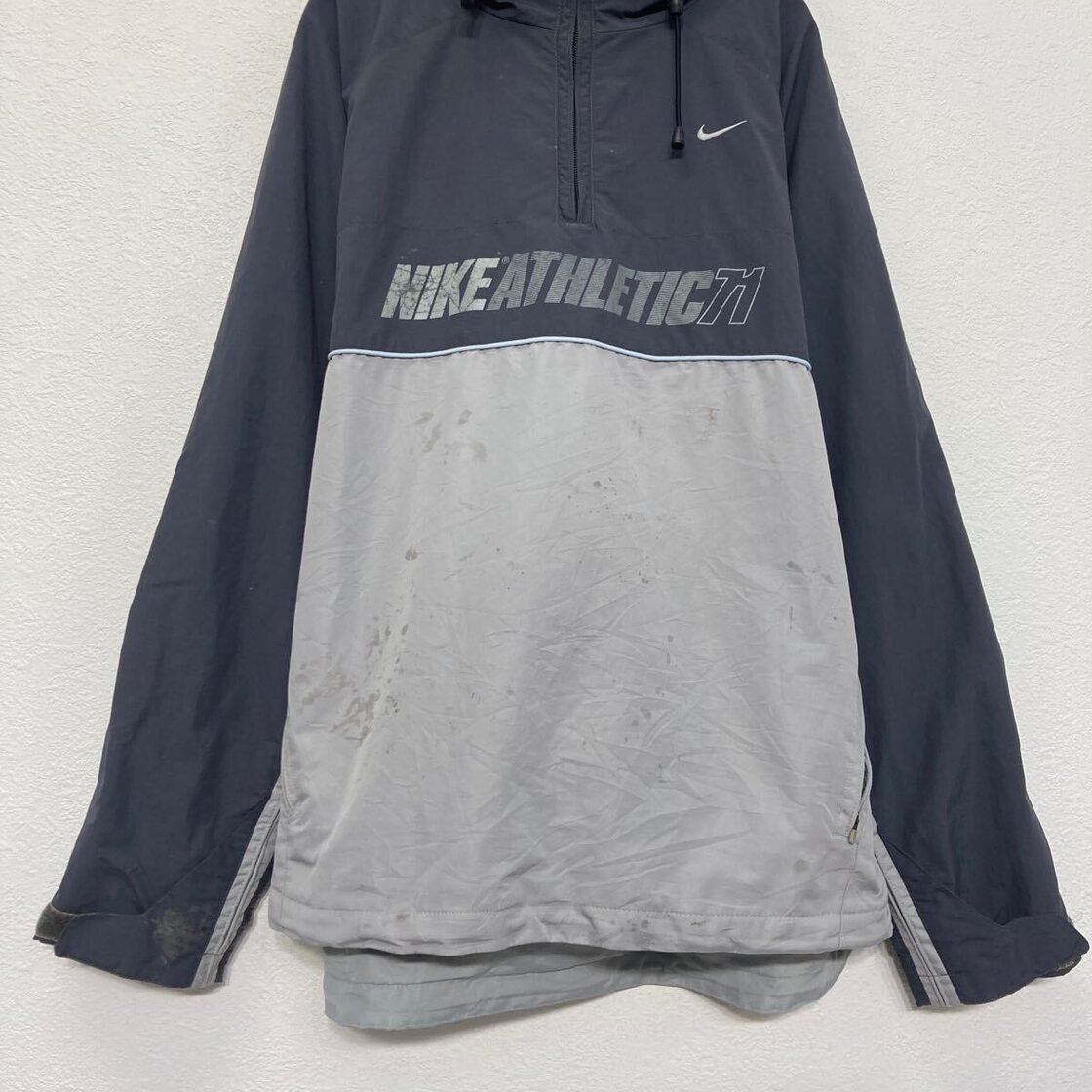 NIKE ナイロン ジャケット ナイキ L ブラック グレー アノラック 