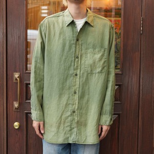 HERILL(へリル) 26SS "U.S.N Linen Shirt" -Olivedrab-