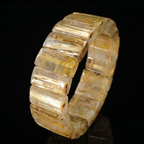 タイチンルチルクォーツ バングル ルチルクォーツ 一点物  111-42368