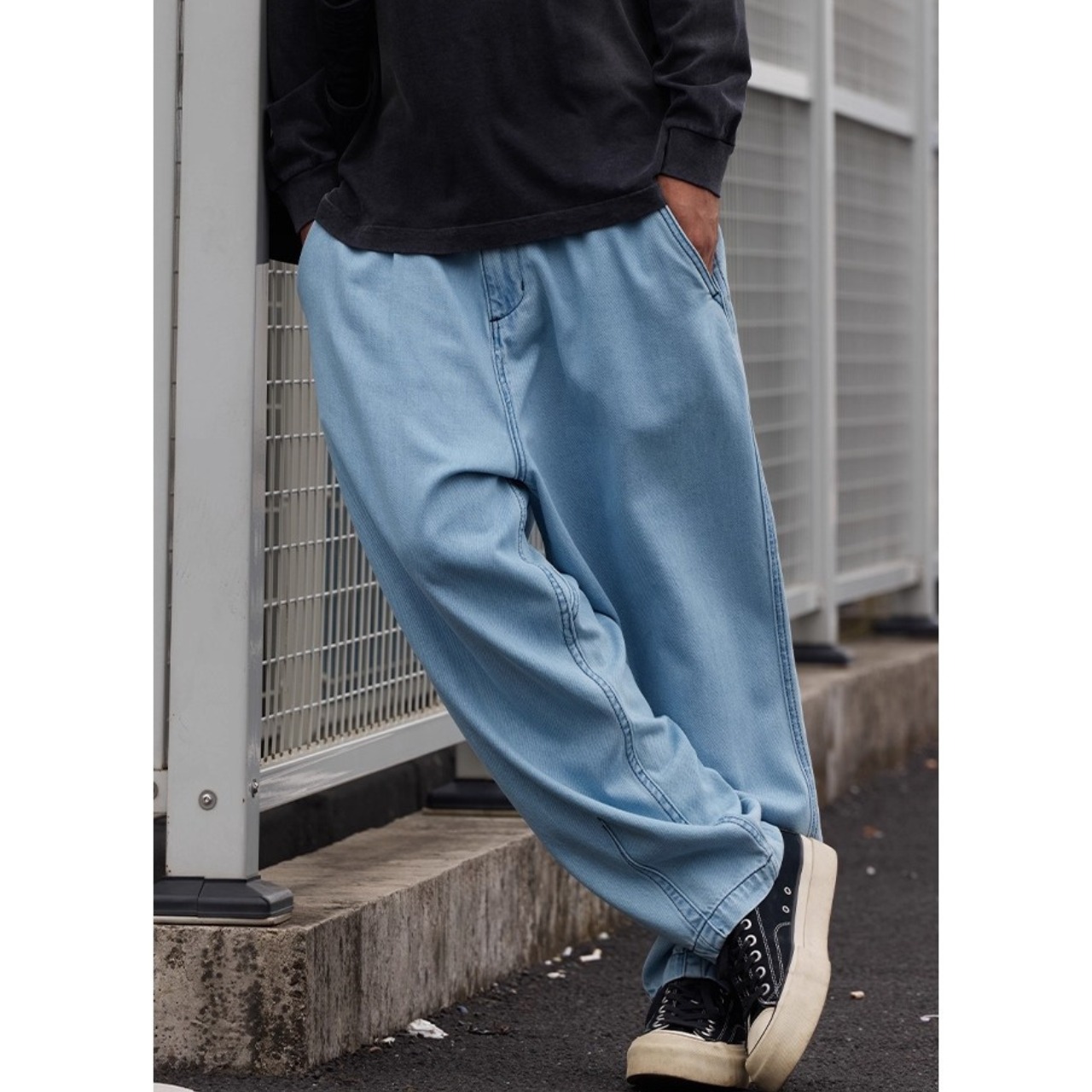 Loose fit denim pants 1122 - 6