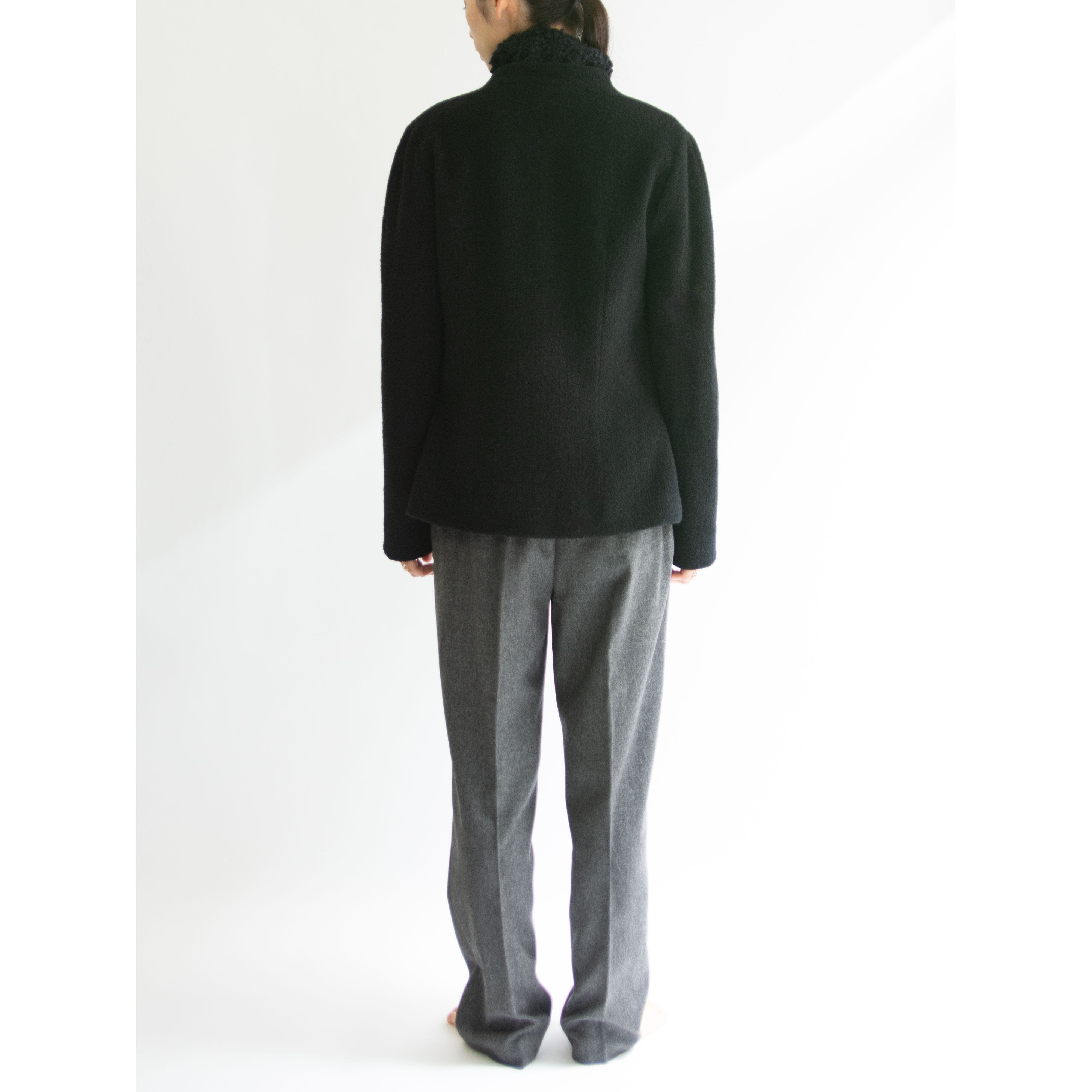 【RICHARD VOINNET】Made in France Wool Collarless Jacket(フランス製 ノーカラーウールジャケット)