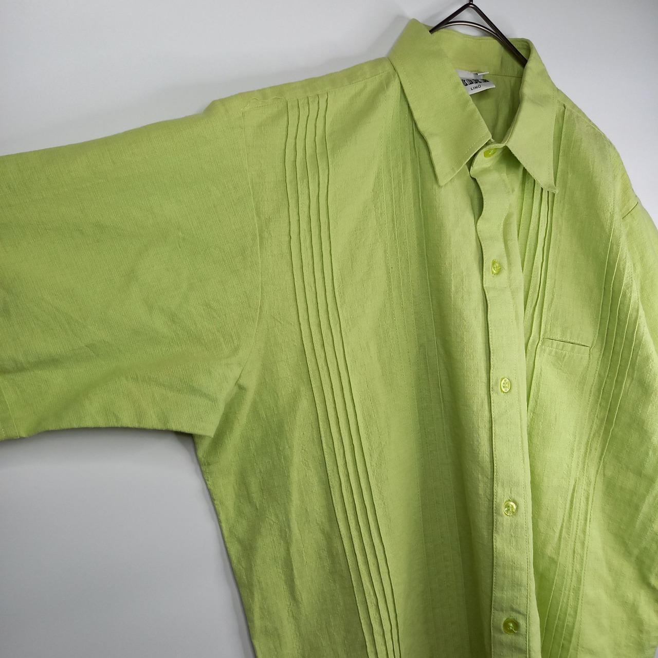 KIKE　ヴィンテージ　キューバシャツ　半袖　ペールグリーン　ユーロ古着　38