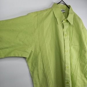 KIKE　ヴィンテージ　キューバシャツ　半袖　ペールグリーン　ユーロ古着　38