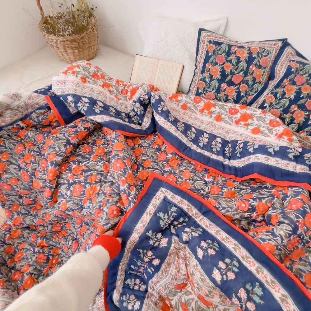 綿入りキルト | ブロックプリントキルト専門店 KUUP / カンタキルト