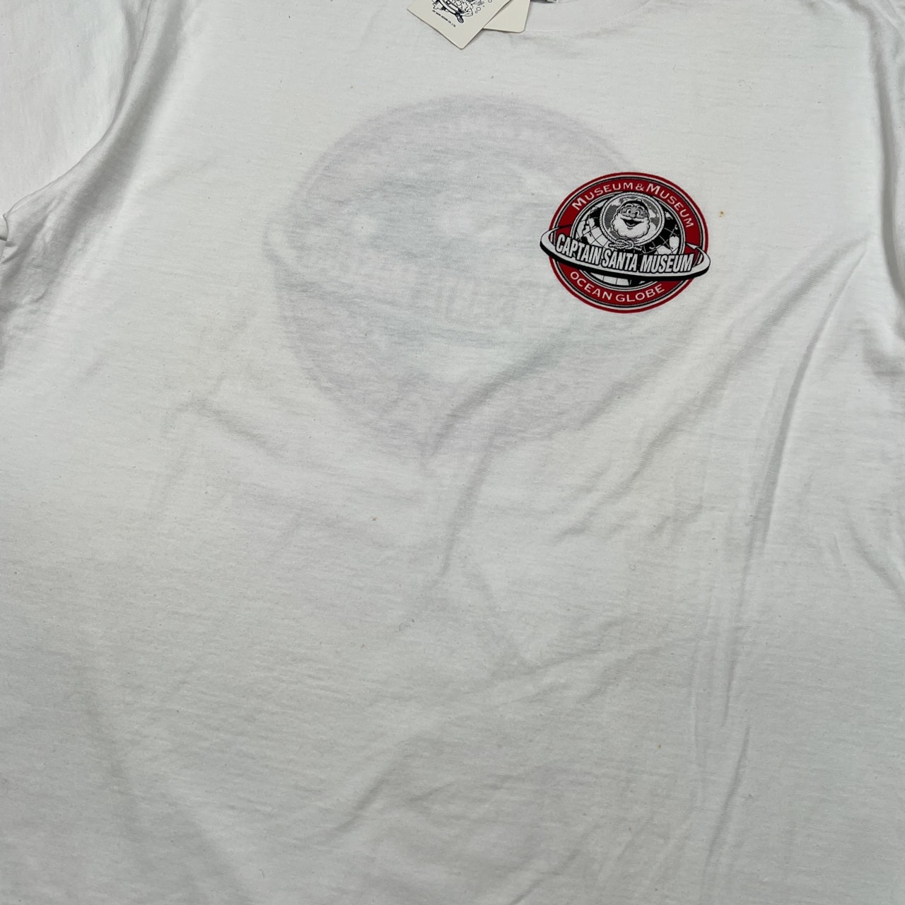 タグ付き CAPTAIN SANTA キャプテンサンタ MUSEUM プリント 半袖Tシャツ /ホワイト/ビンテージ