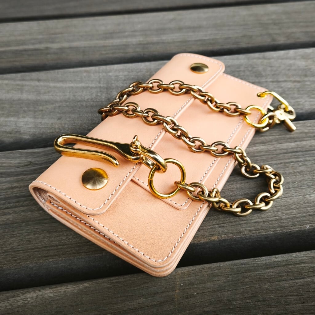 【期間限定出品】本革 ウォレット 財布 ハンドメイド ヌメ革 ウォレットロープ 財布/ウォレット | LEVEL7
