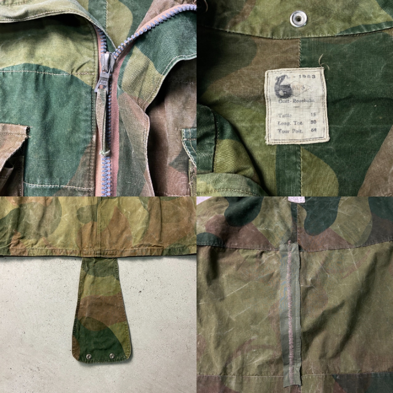 53年納品 ベルギー軍 デニソンスモック ブラッシュストロークカモ 