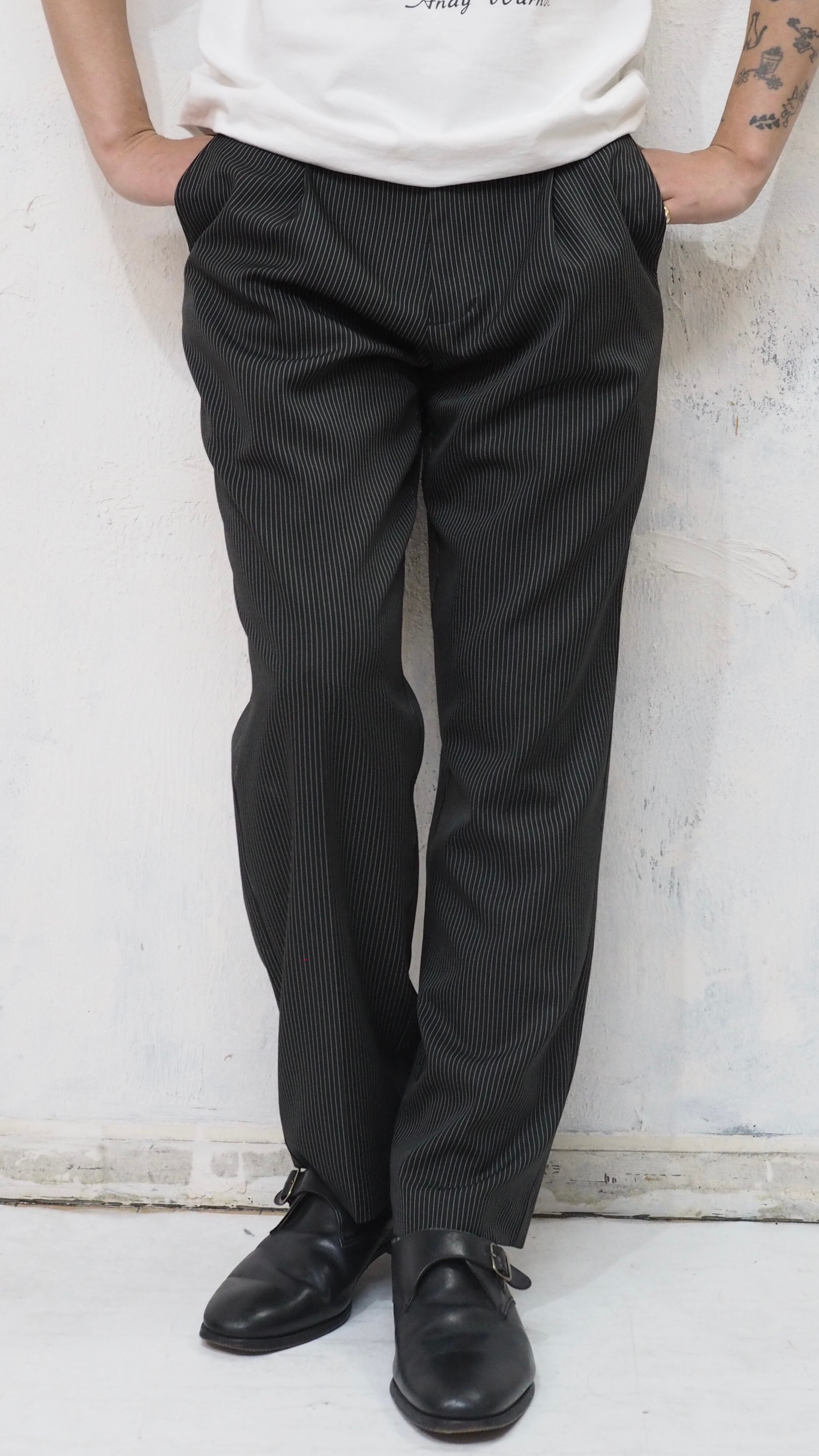 BALENCIAGA poly 2-pleats slacks | PULP VINTAGE ONLINE