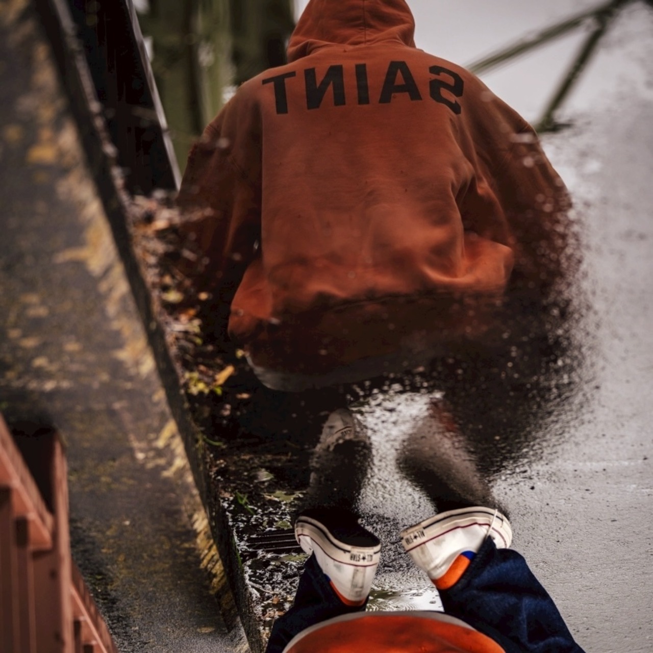 【SAINT Mxxxxxx】SM-HR1-0000-C57/BB_DBL FACE HOODIE/SAINT/ORANGE - 7