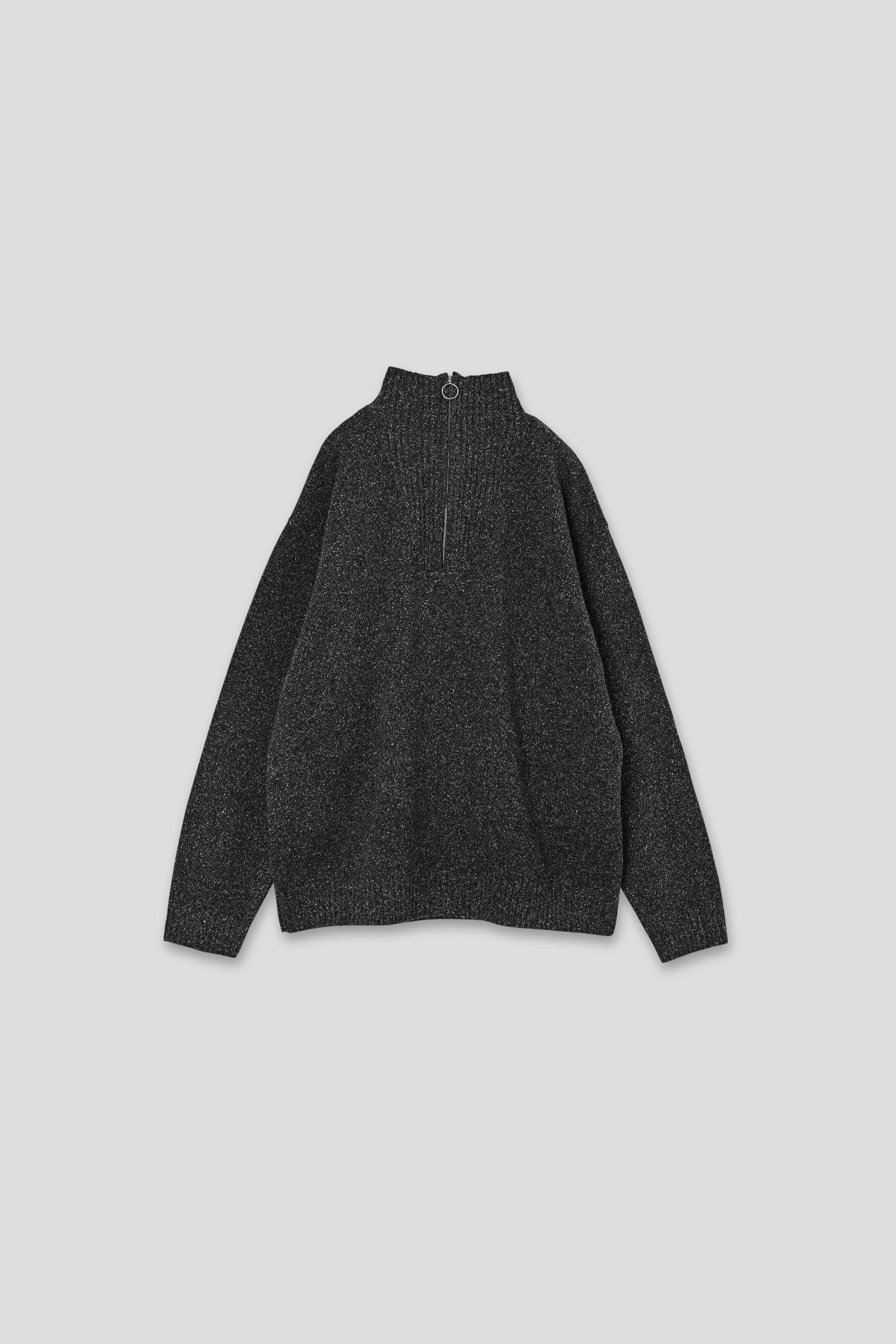 KELEN/SAVILLE MELANGE HALF ZIP KNIT | coper