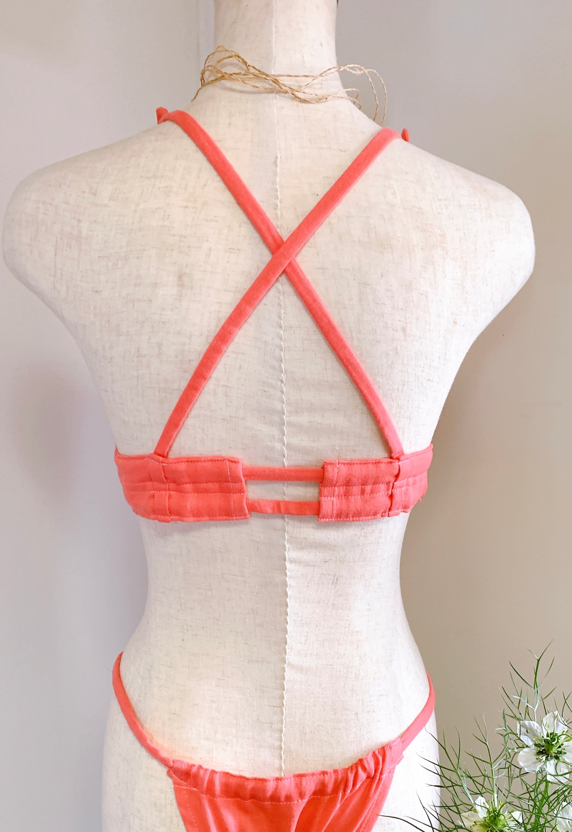 締めつけない下着“ゆる〜りブラ“　　 サーモンピンク　第2チャクラ