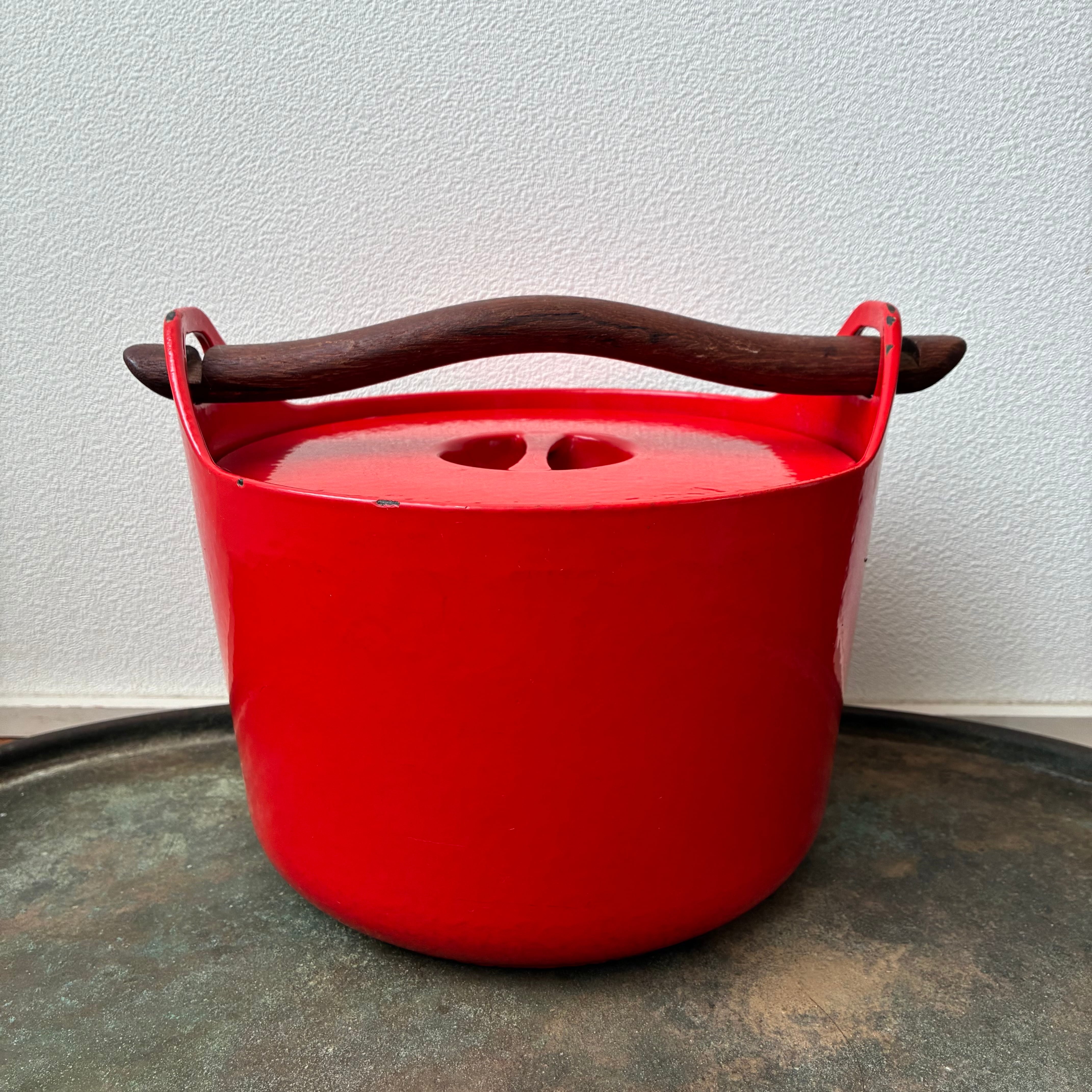 希少vintage ティモ・サルパネヴァ キャセロール 鍋 rosenlew赤 希少vintage ティモ・サルパネヴァ キャセロール 鍋 rosenlew赤