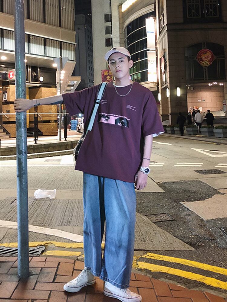 全3色 Tシャツ カットソー プリント カジュアル シンプル