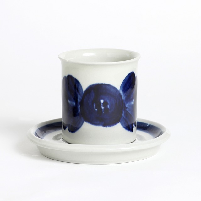 ARABIA アラビア Anemone アネモネ 70mm コーヒー カップ＆ソーサー - 43 北欧ヴィンテージ　☆わけあり☆