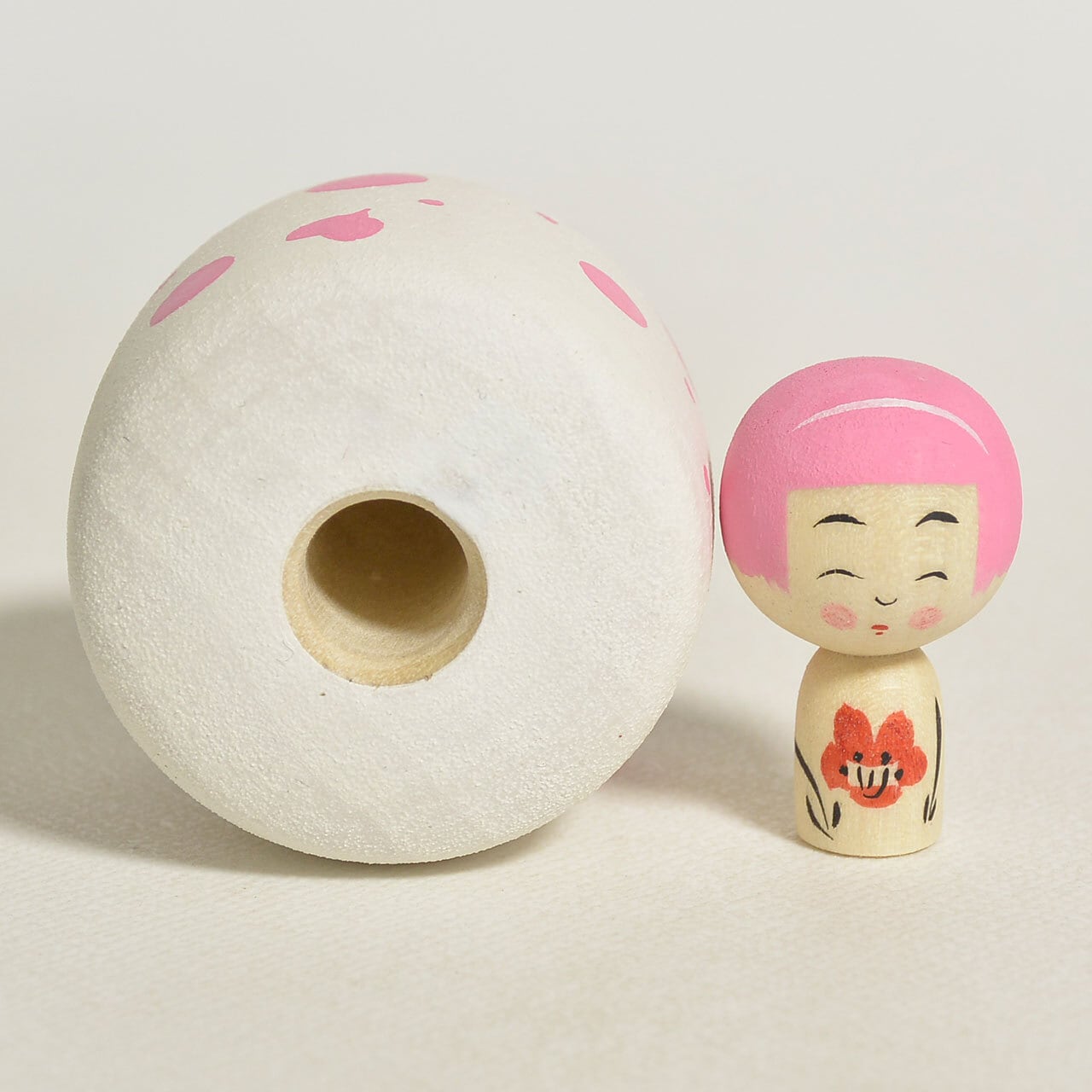 ドットちゃんえじここけし 約1.5寸 約4.5cm 鈴木明 工人（作並系